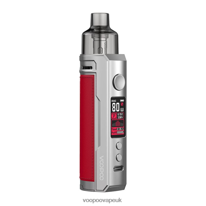 VOOPOO Argus UK - VOOPOO DRAG X Pod Mod Kit Silver Red 4PF602178