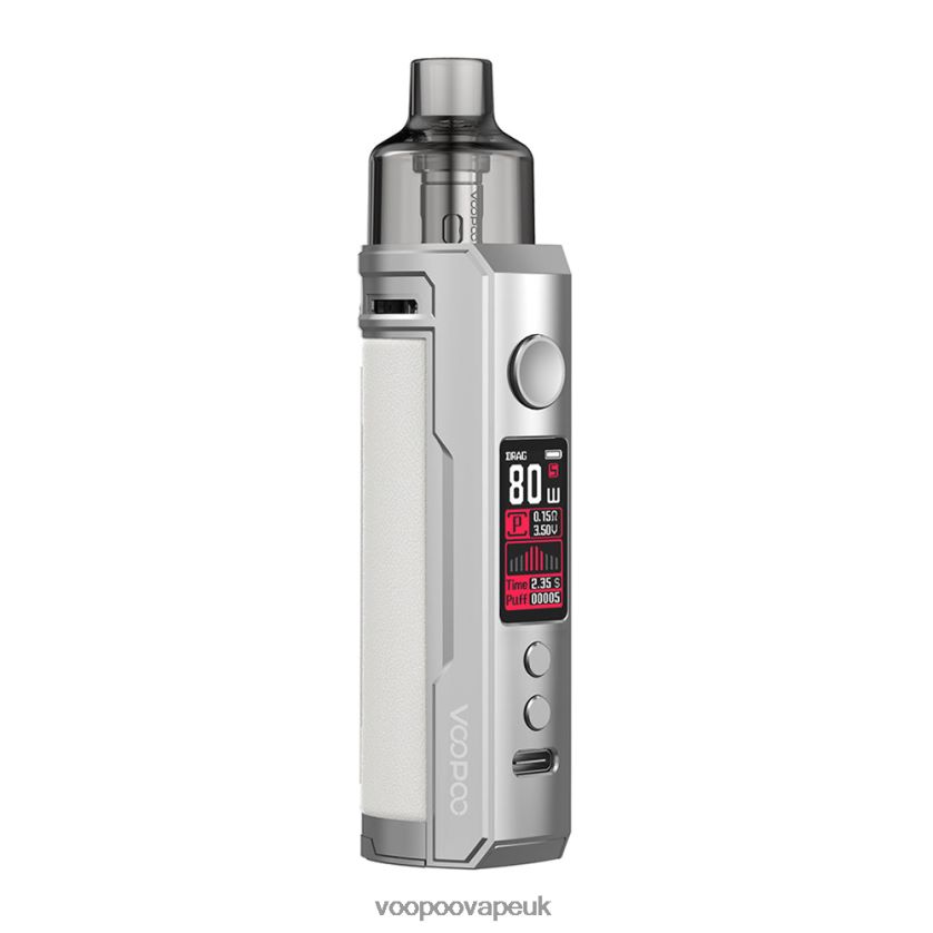 VOOPOO Coils UK - VOOPOO DRAG X Pod Mod Kit Silver White 4PF602177