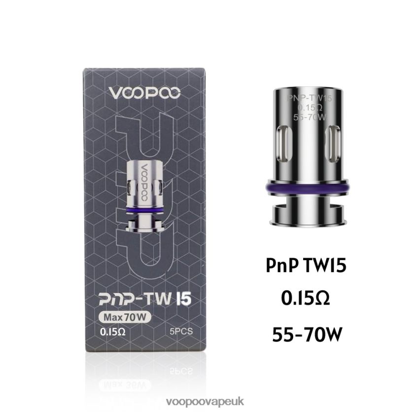 VOOPOO UK - VOOPOO PNP Coils (5Pcs) PnP-TW15 4PF602601