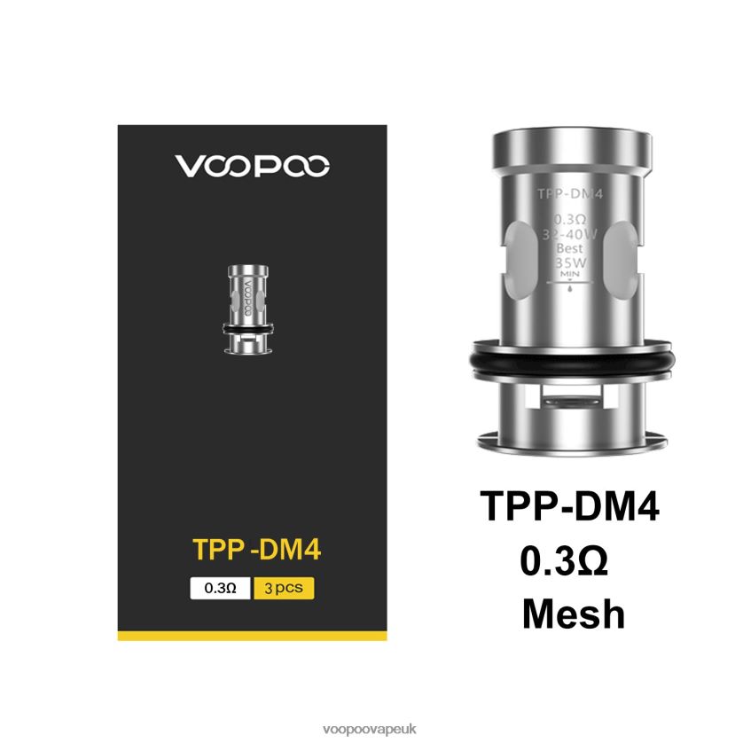 VOOPOO UK - VOOPOO TPP Coils (3Pcs) TPP-DM4 4PF602611