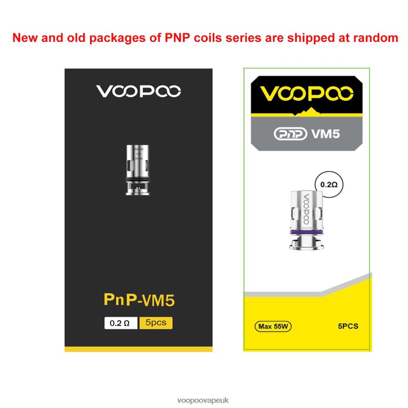 VOOPOO UK Sale - VOOPOO PNP Coils (5Pcs) PnP-C1 4PF602584