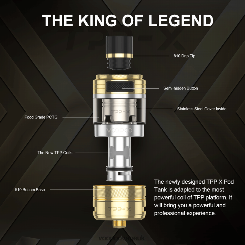 VOOPOO UK Sale - VOOPOO TPP X Pod Tank Rainbow 4PF602514