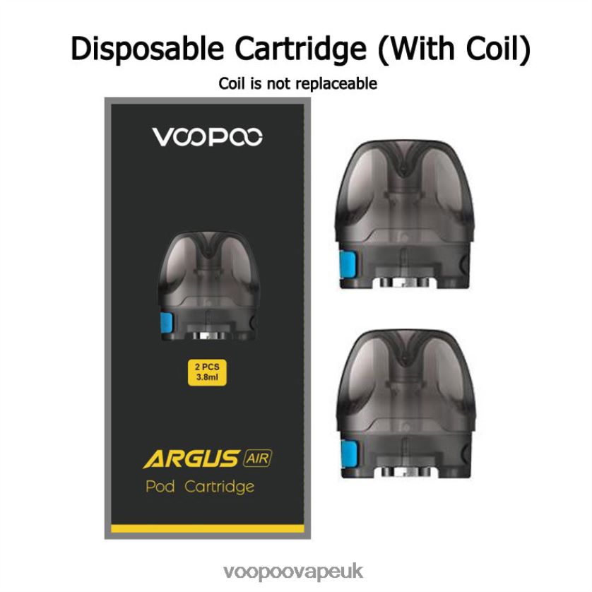 VOOPOO UK Website - VOOPOO ARGUS AIR Pod Cartridge (2Pcs) Pod with 08 ohm coil 4PF602535