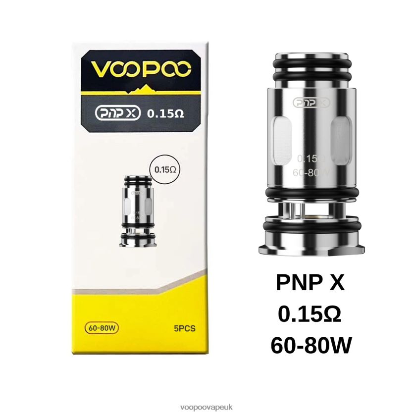 VOOPOO UK Website - VOOPOO PNP Coils (5Pcs) PnP X 015 ohm 4PF602605
