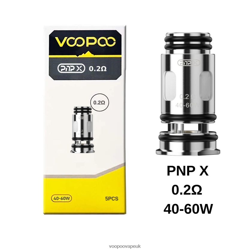 VOOPOO Vape UK - VOOPOO PNP Coils (5Pcs) PnP X 02 ohm 4PF602606