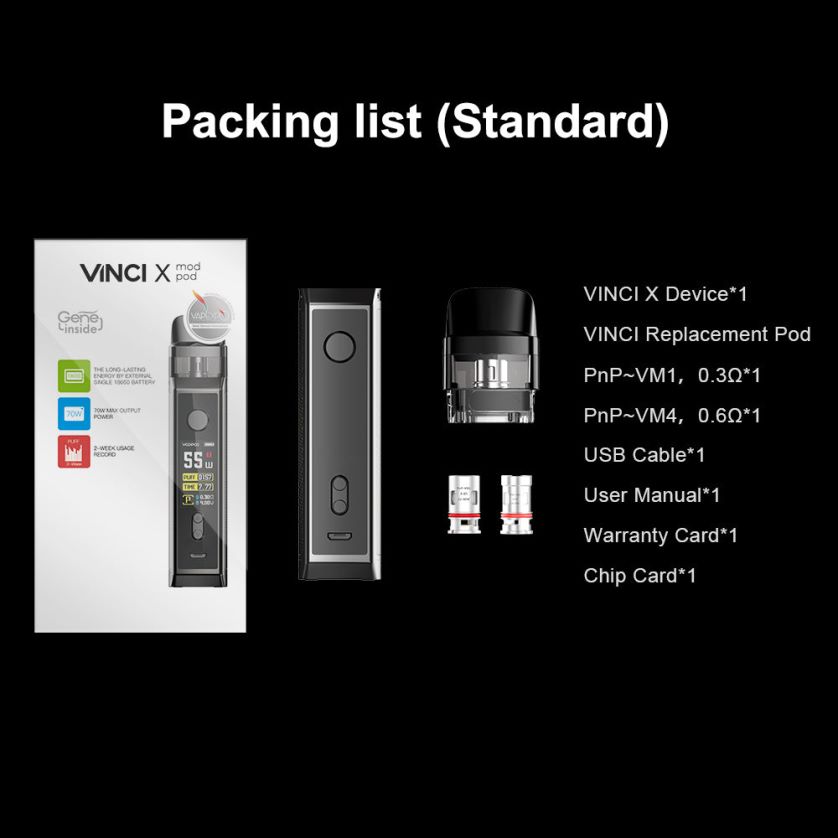 VOOPOO Vape UK - VOOPOO VINCI X Mod Pod Kit Carbon Fiber 4PF602346