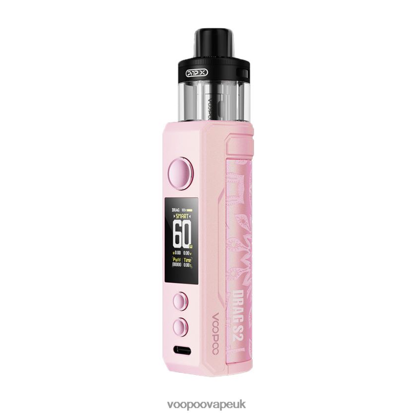VOOPOO Vape UK Amazon - VOOPOO DRAG S2 Pod Mod Kit Glow Pink 4PF602259