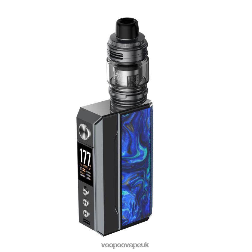 VOOPOO Vape UK - VOOPOO DRAG 4 Kit Gun Metal+Ocean Blue 4PF602146