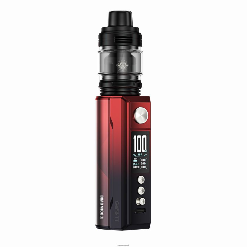VOOPOO Vape UK - VOOPOO DRAG M100S Mod Device Red & Black 4PF602276